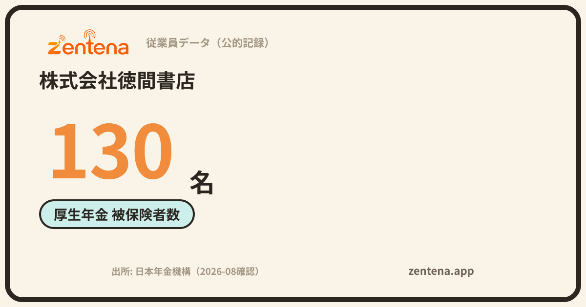 株式会社徳間書店の従業員データカード
