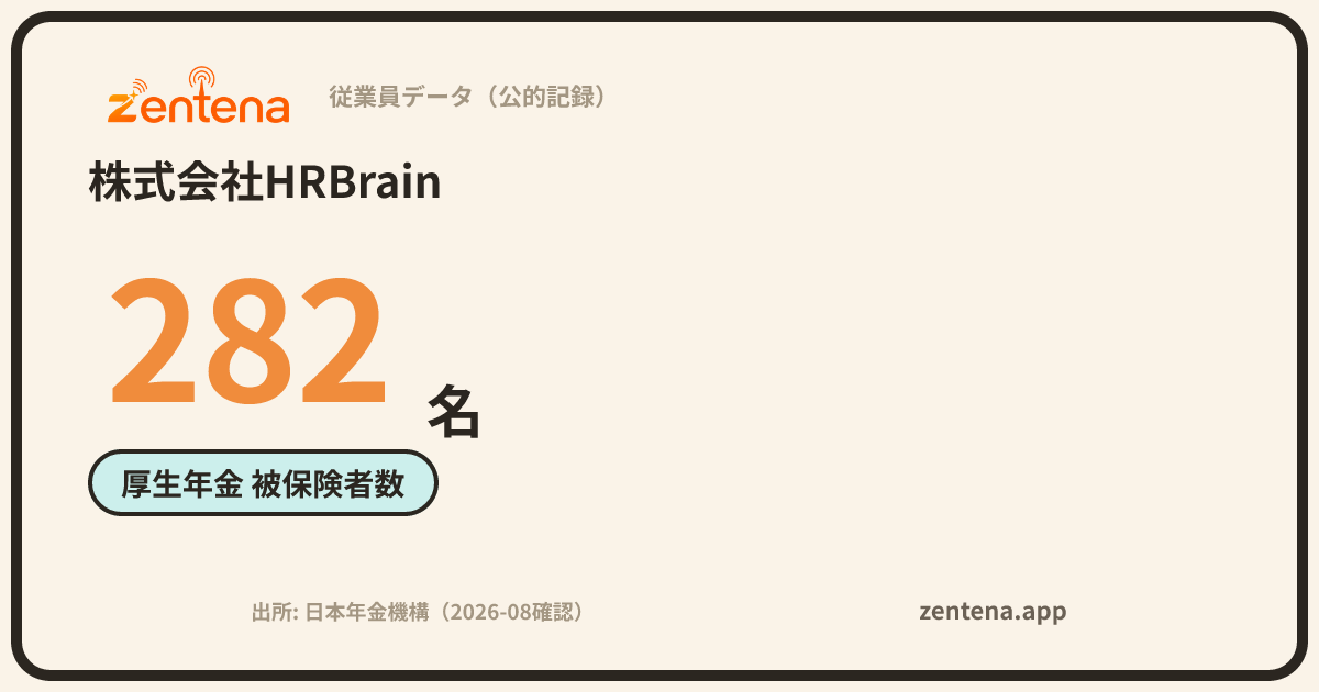 株式会社HRBrainの従業員データカード