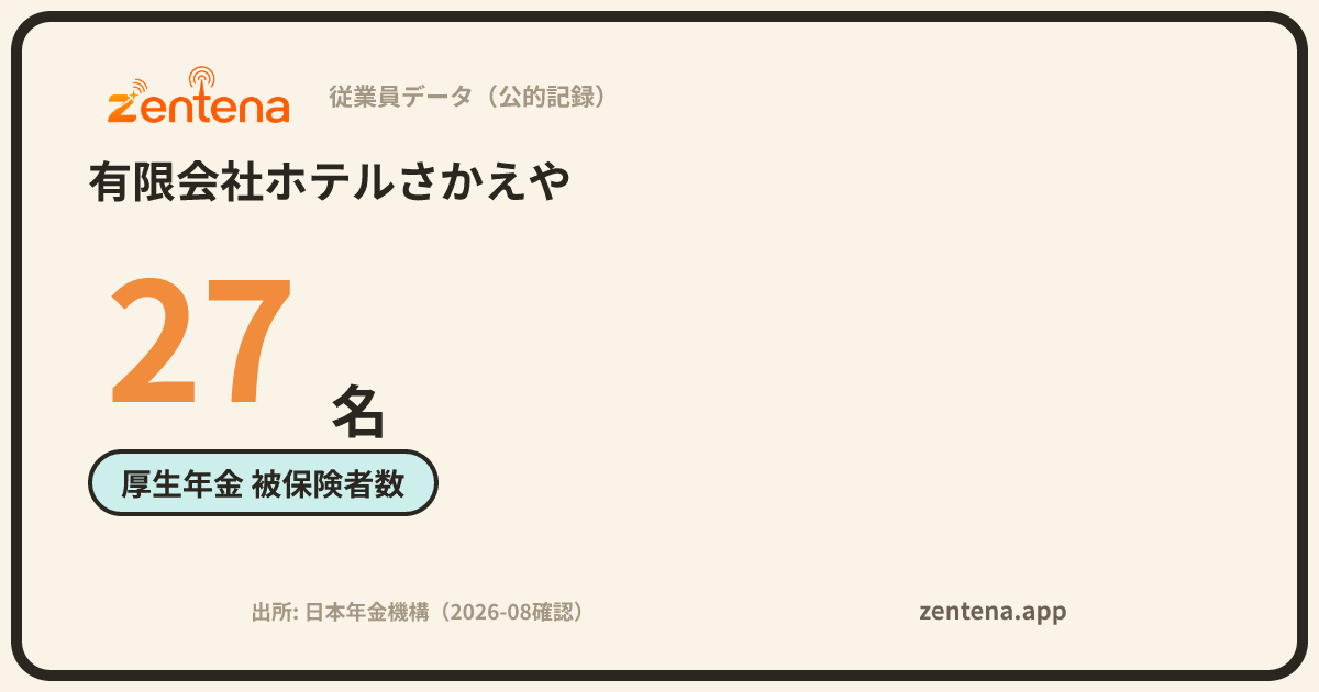 有限会社ホテルさかえやの従業員データカード