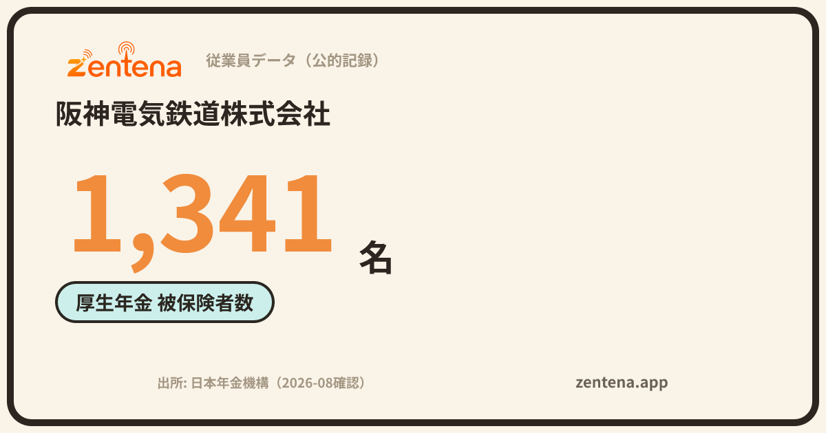 阪神電気鉄道株式会社の従業員データカード