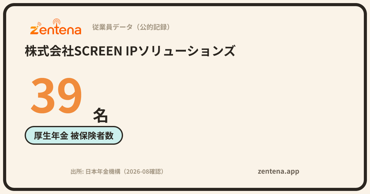 株式会社SCREEN IPソリューションズの従業員データカード