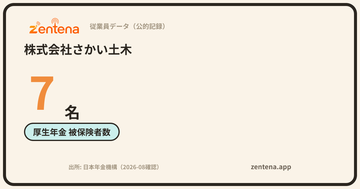 株式会社さかい土木の従業員データカード