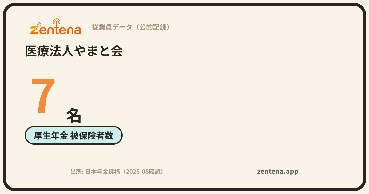 医療法人やまと会の従業員データカード