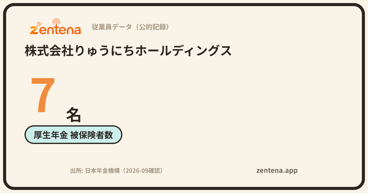 株式会社りゅうにちホールディングスの従業員データカード