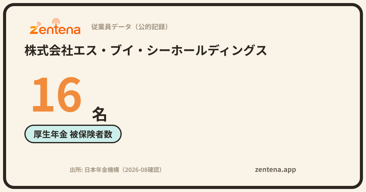 株式会社エス・ブイ・シーホールディングスの従業員データカード