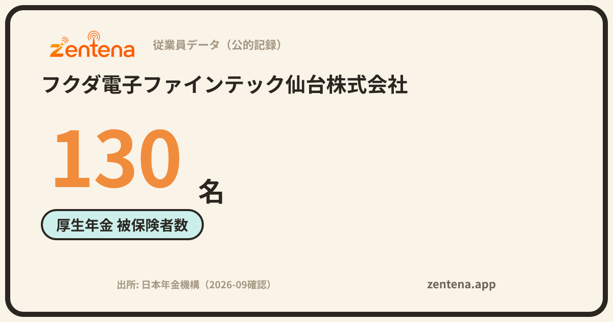 フクダ電子ファインテック仙台株式会社の従業員データカード