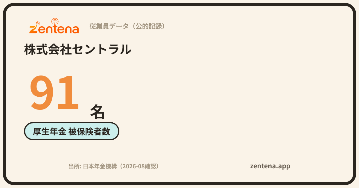 株式会社セントラルの従業員データカード