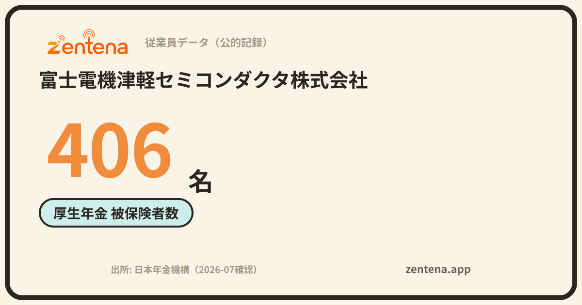 富士電機津軽セミコンダクタ株式会社の従業員データカード