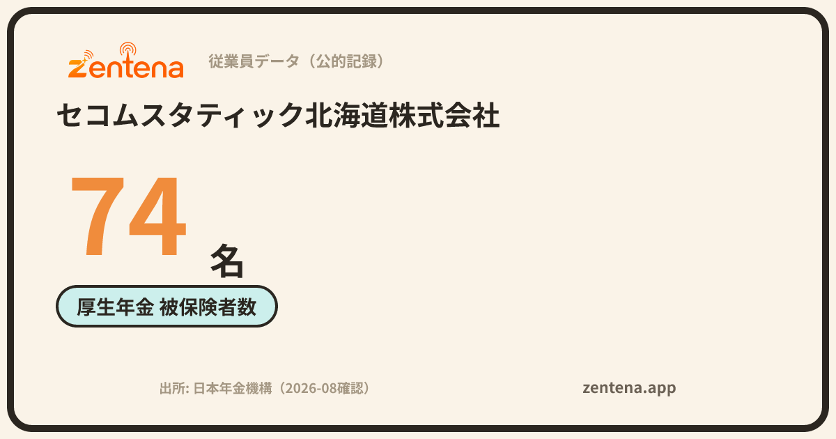セコムスタティック北海道株式会社の従業員データカード