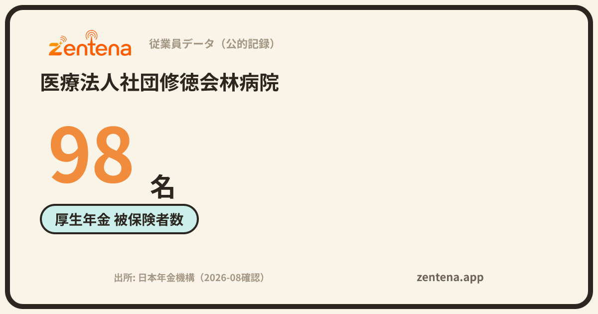 医療法人社団修徳会林病院の従業員データカード