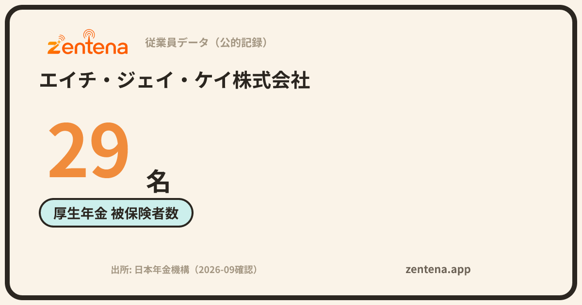エイチ・ジェイ・ケイ株式会社の従業員データカード