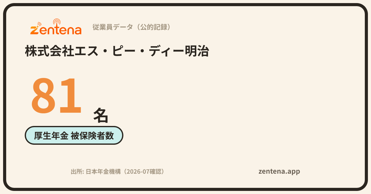株式会社エス・ピー・ディー明治の従業員データカード