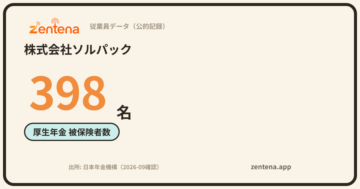 株式会社ソルパックの従業員データカード