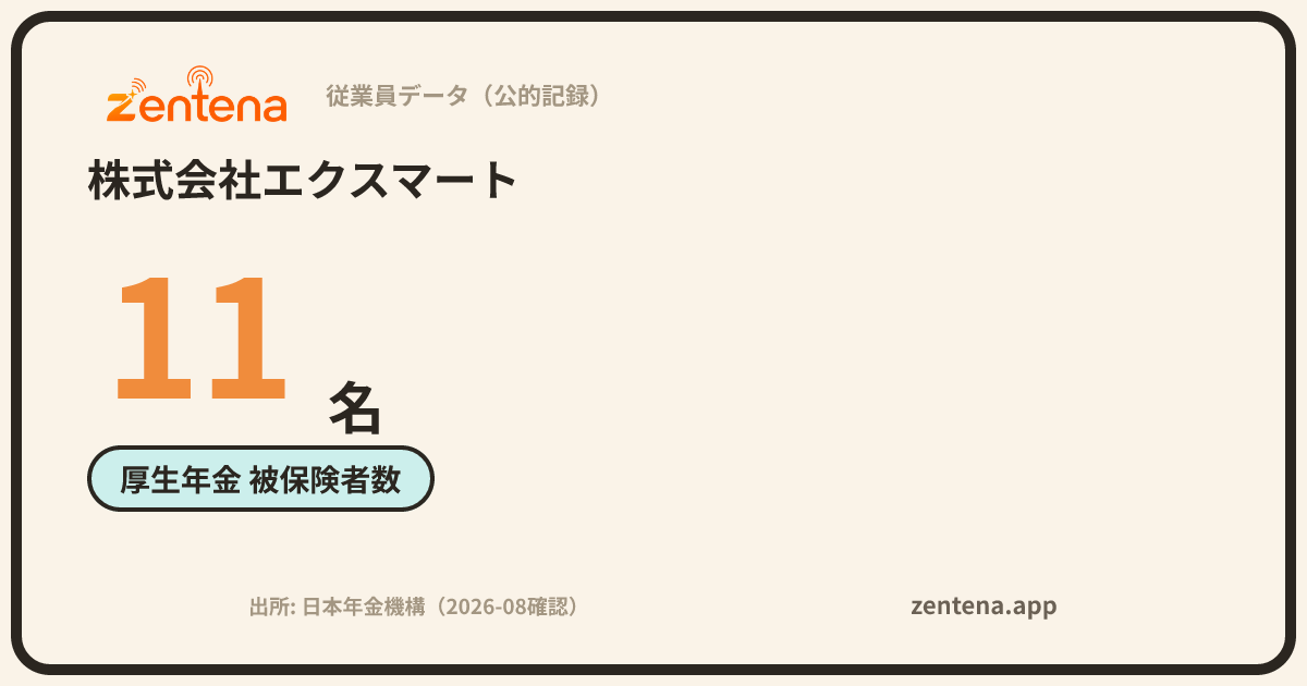 株式会社エクスマートの従業員データカード