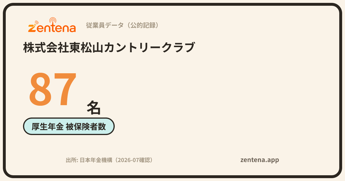 株式会社東松山カントリークラブの従業員データカード