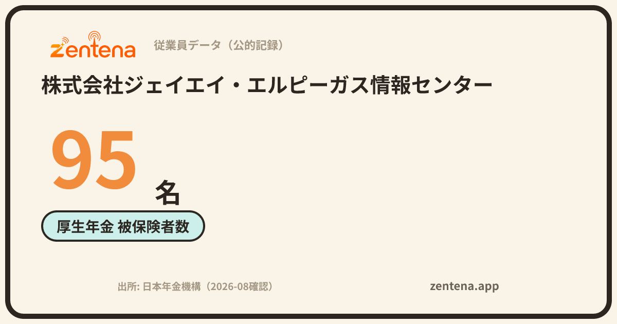 株式会社ジェイエイ・エルピーガス情報センターの従業員データカード