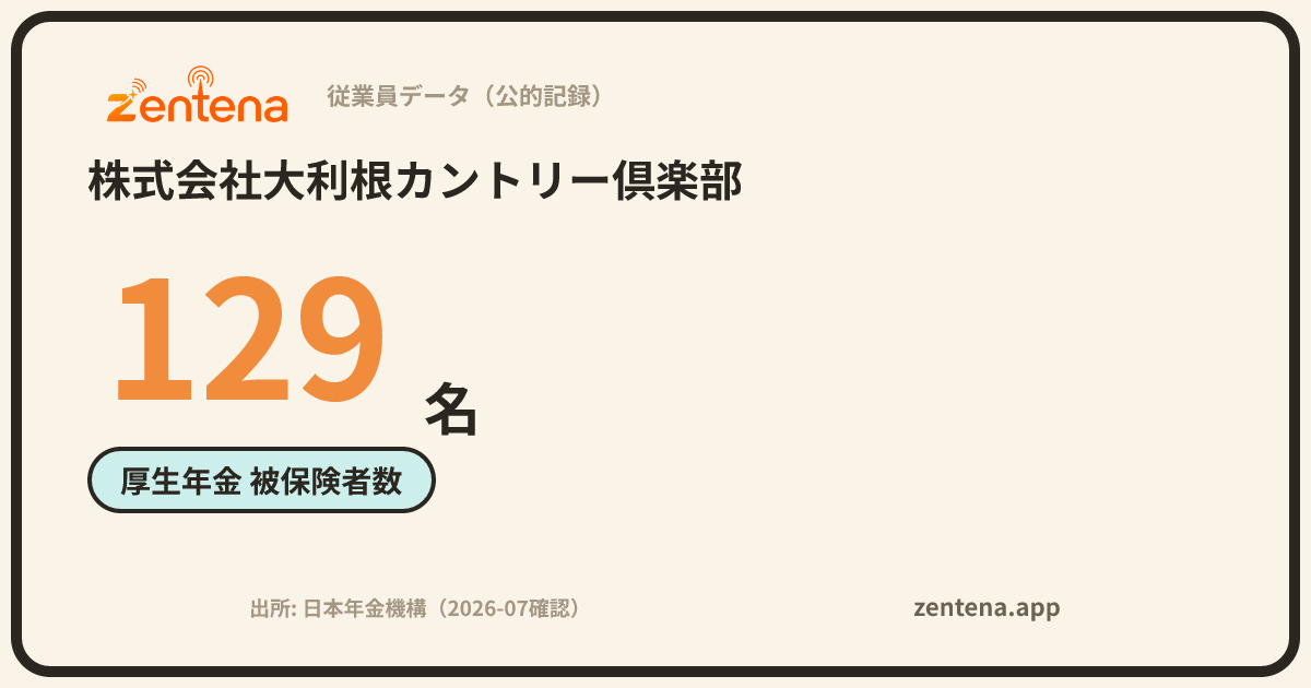 株式会社大利根カントリー倶楽部の従業員データカード