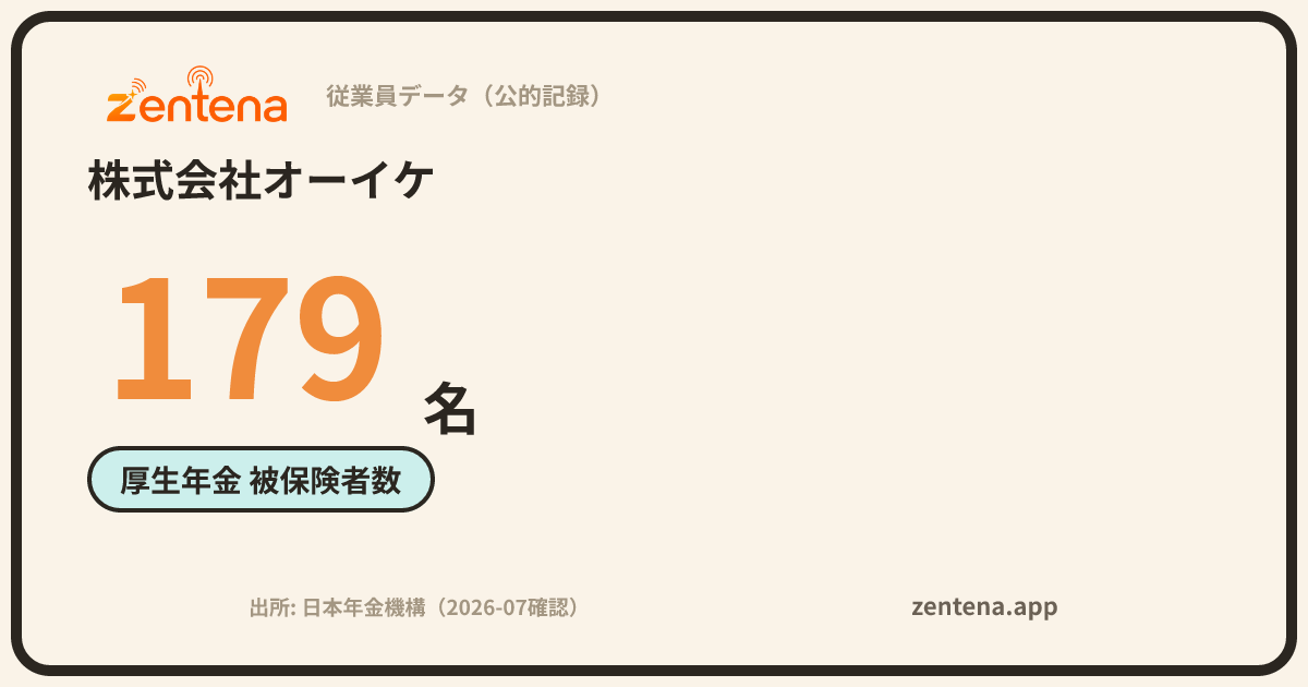 株式会社オーイケの従業員データカード