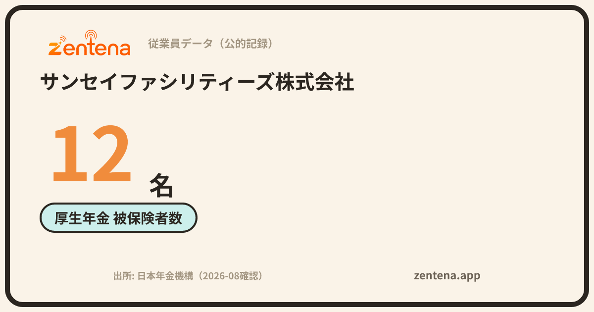 サンセイファシリティーズ株式会社の従業員データカード