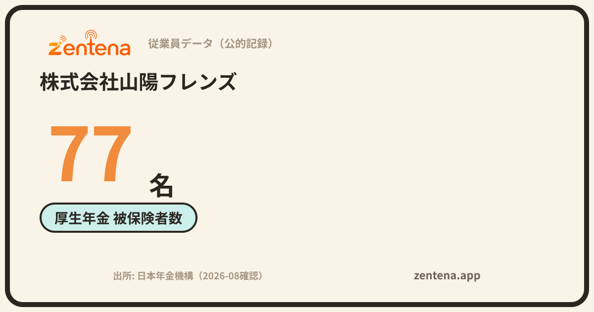 株式会社山陽フレンズの従業員データカード