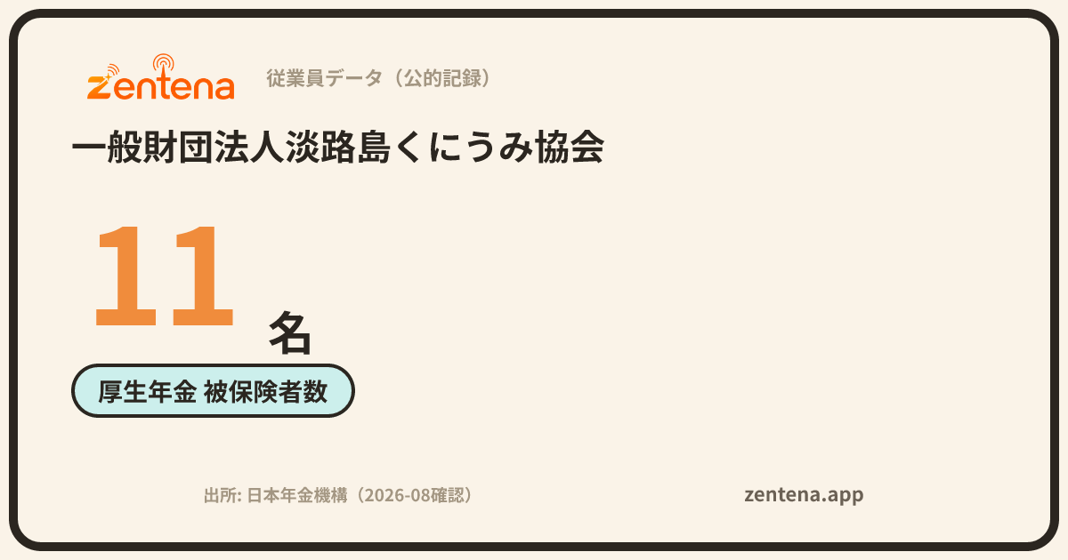 一般財団法人淡路島くにうみ協会の従業員データカード