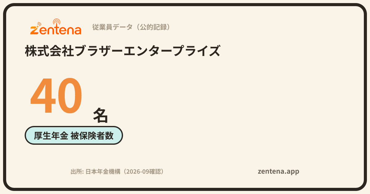 株式会社ブラザーエンタープライズの従業員データカード