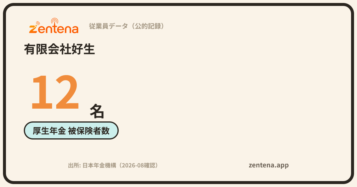 有限会社好生の従業員データカード