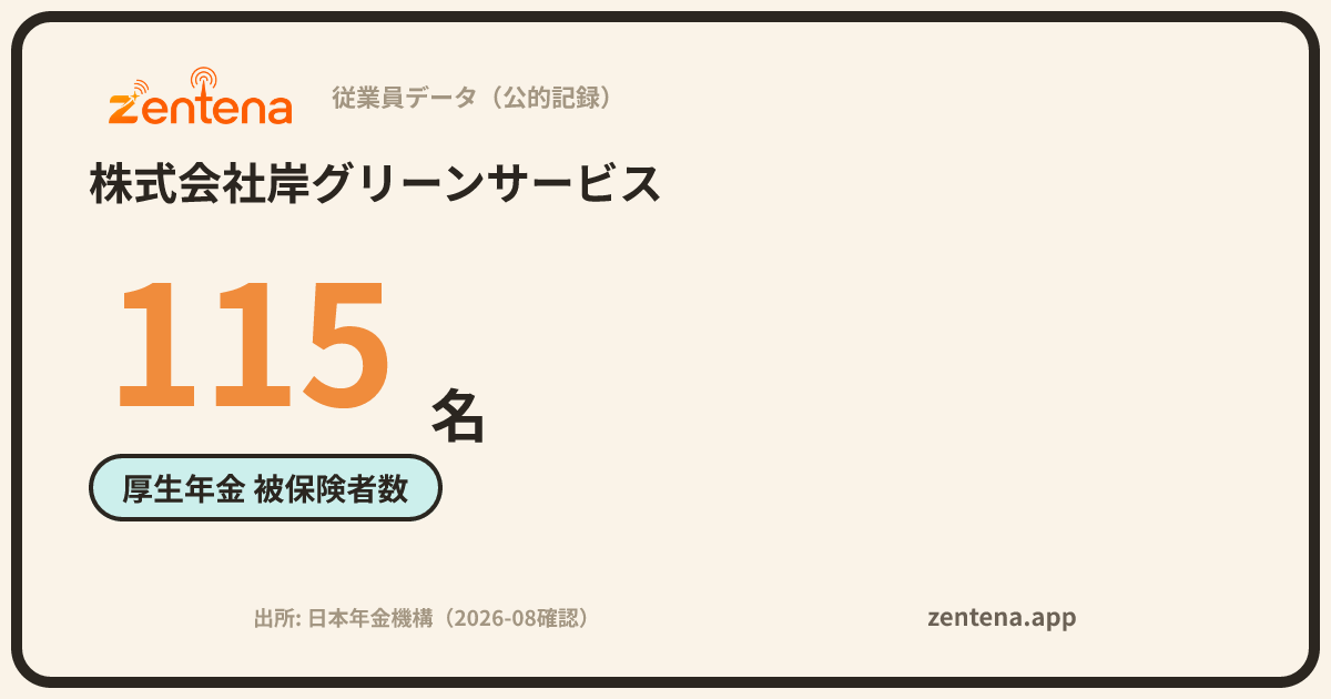 株式会社岸グリーンサービスの従業員データカード