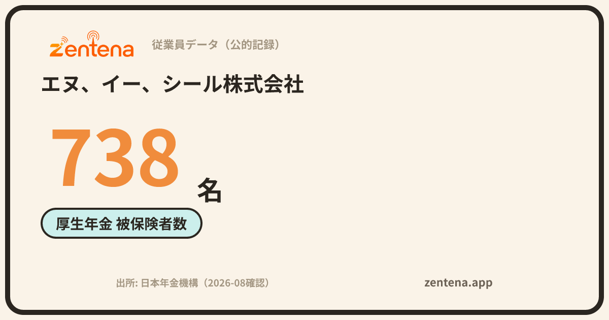 エヌ、イー、シール株式会社の従業員データカード