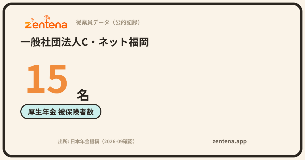 一般社団法人C・ネット福岡の従業員データカード