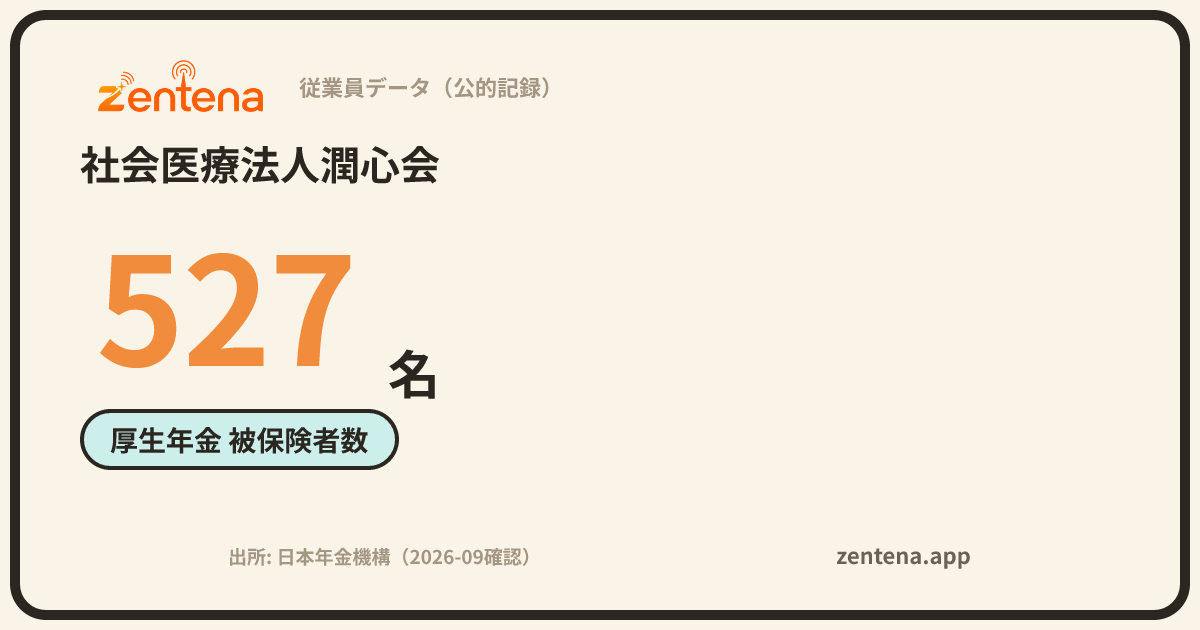 社会医療法人潤心会の従業員データカード