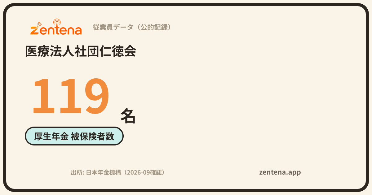 医療法人社団仁徳会の従業員データカード