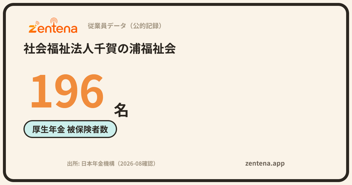社会福祉法人千賀の浦福祉会の従業員データカード