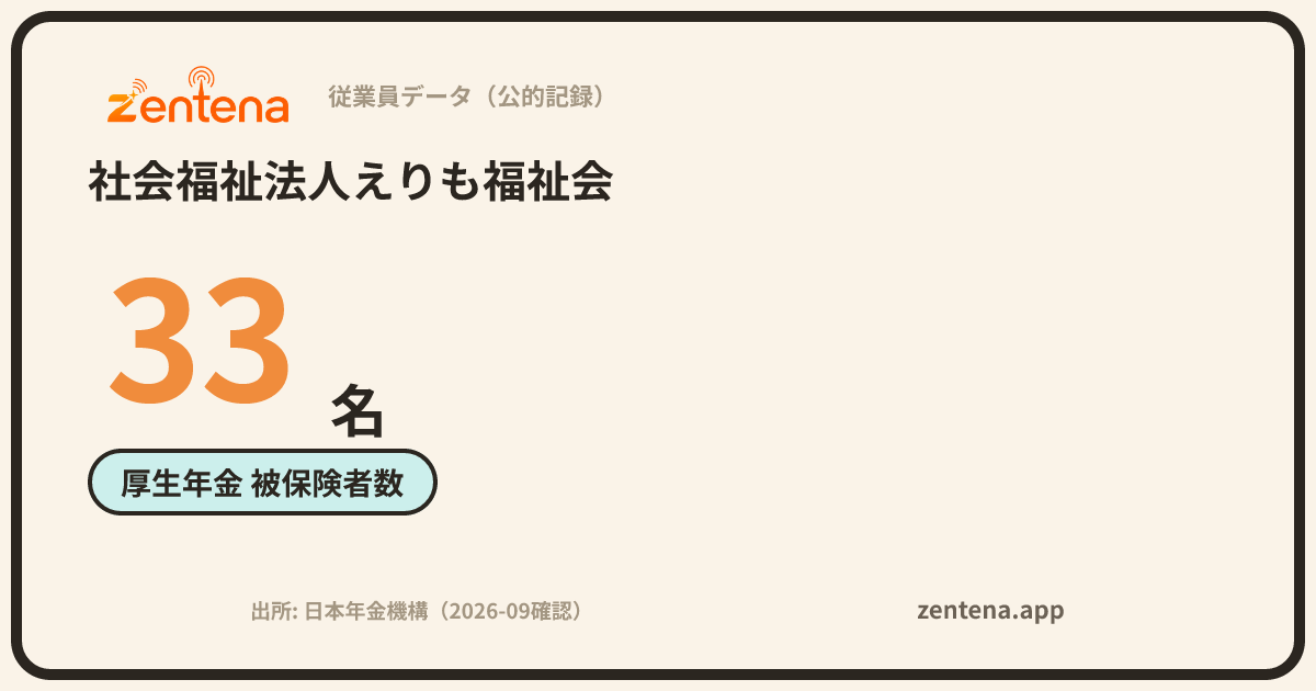 社会福祉法人えりも福祉会の従業員データカード
