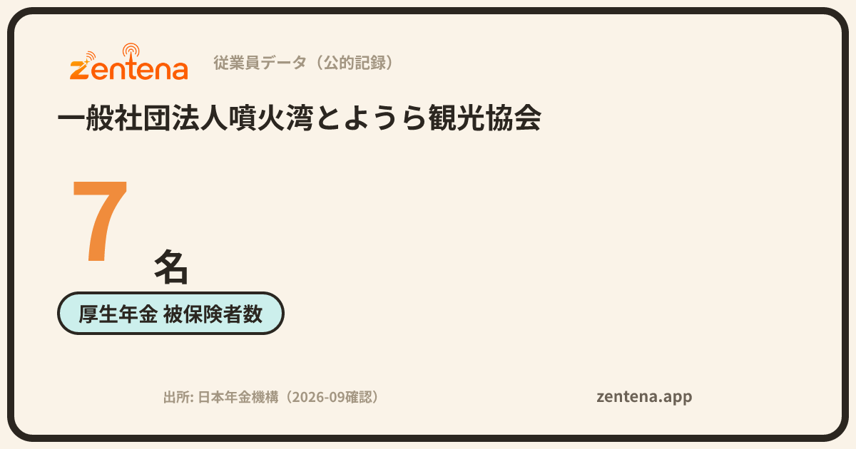 一般社団法人噴火湾とようら観光協会の従業員データカード