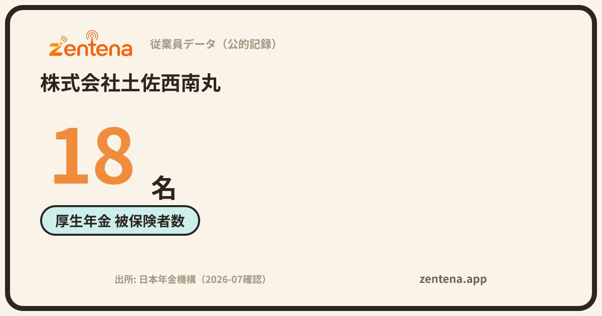 株式会社土佐西南丸の従業員データカード