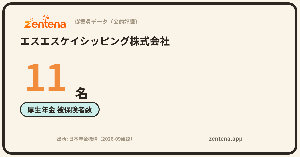 エスエスケイシッピング株式会社の従業員データカード