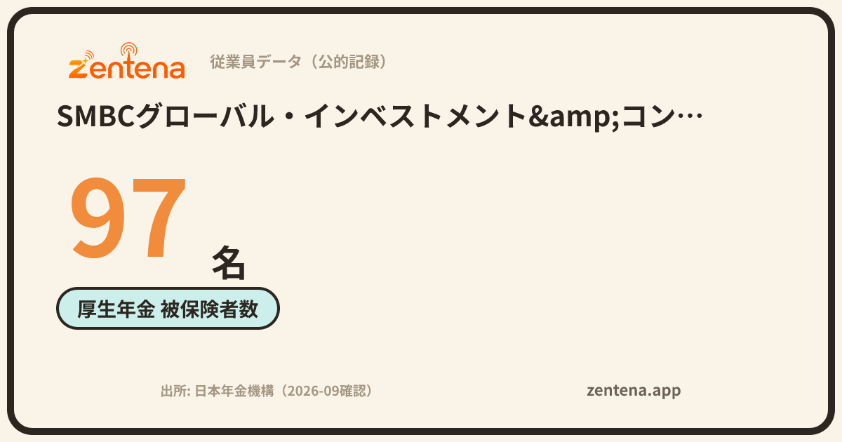 SMBCグローバル・インベストメント&コンサルティング株式会社の従業員データカード
