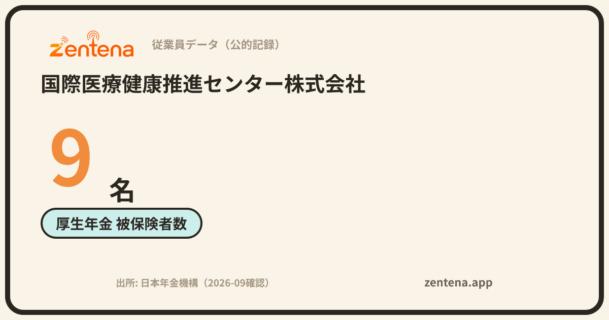 国際医療健康推進センター株式会社の従業員データカード