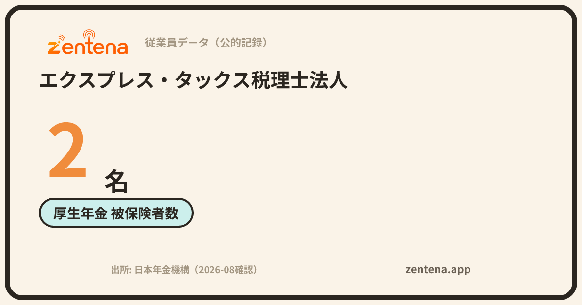 エクスプレス・タックス税理士法人の従業員データカード