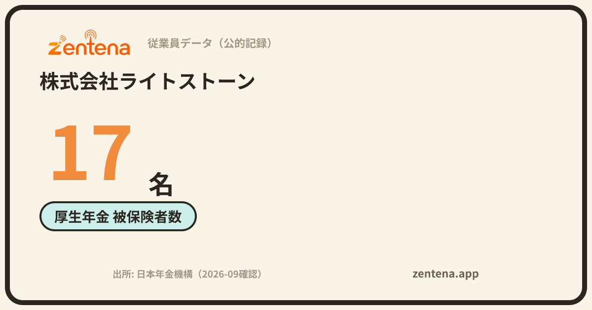 株式会社ライトストーンの従業員データカード