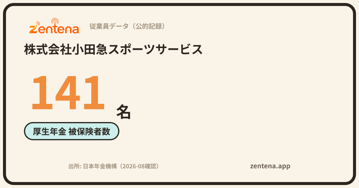 株式会社小田急スポーツサービスの従業員データカード