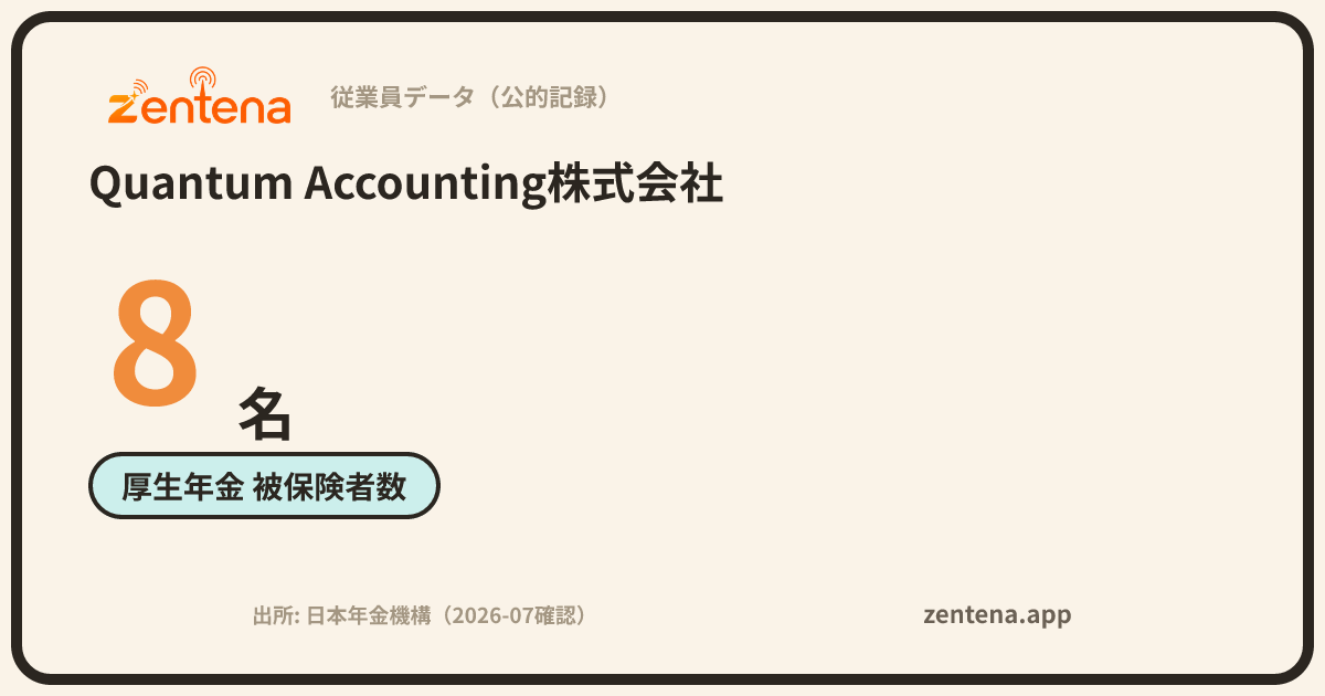 Quantum Accounting株式会社の従業員データカード