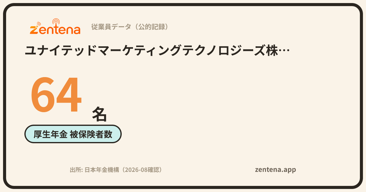 ユナイテッドマーケティングテクノロジーズ株式会社の従業員データカード