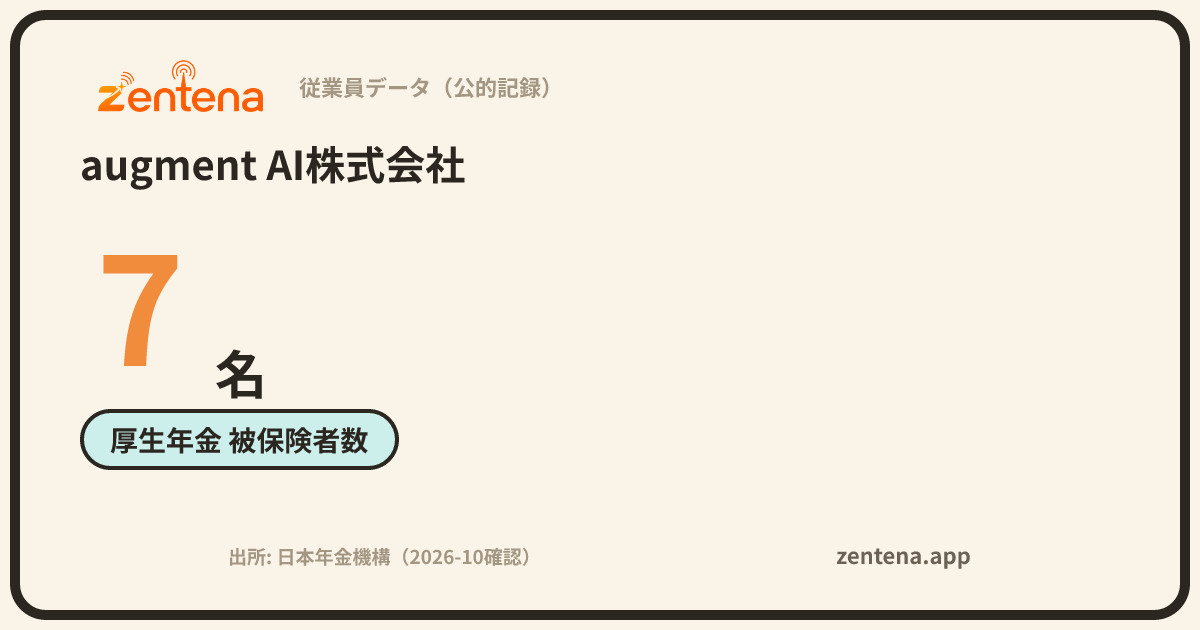 augment AI株式会社の従業員データカード