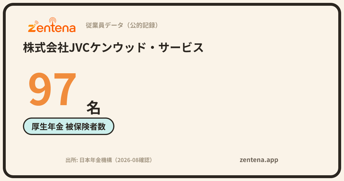 株式会社JVCケンウッド・サービスの従業員データカード