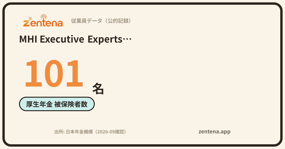 MHI Executive Experts株式会社の従業員データカード