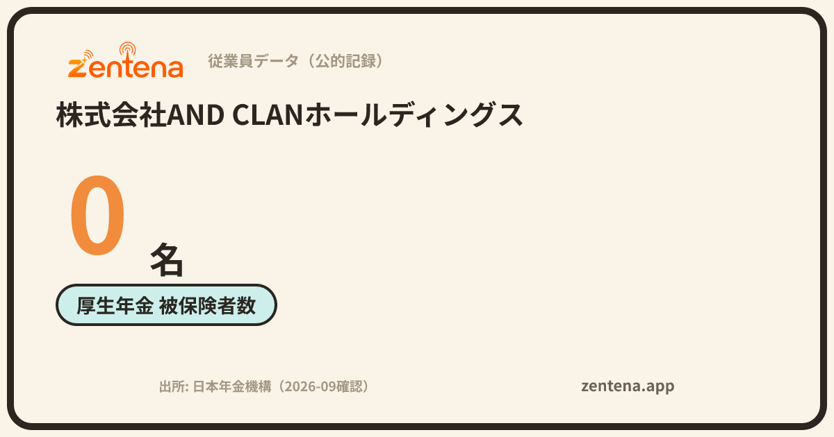 株式会社AND CLANホールディングスの従業員データカード