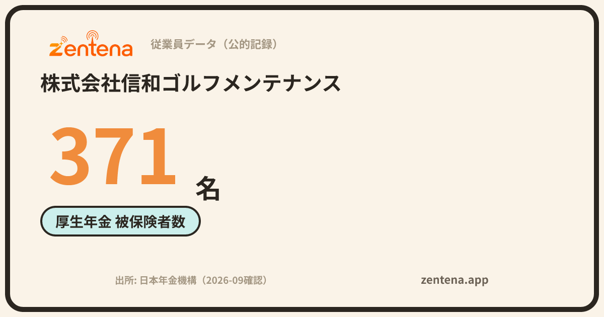 株式会社信和ゴルフメンテナンスの従業員データカード