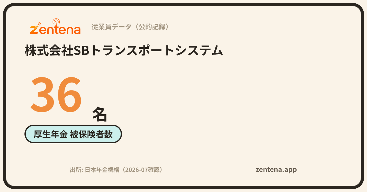 株式会社SBトランスポートシステムの従業員データカード